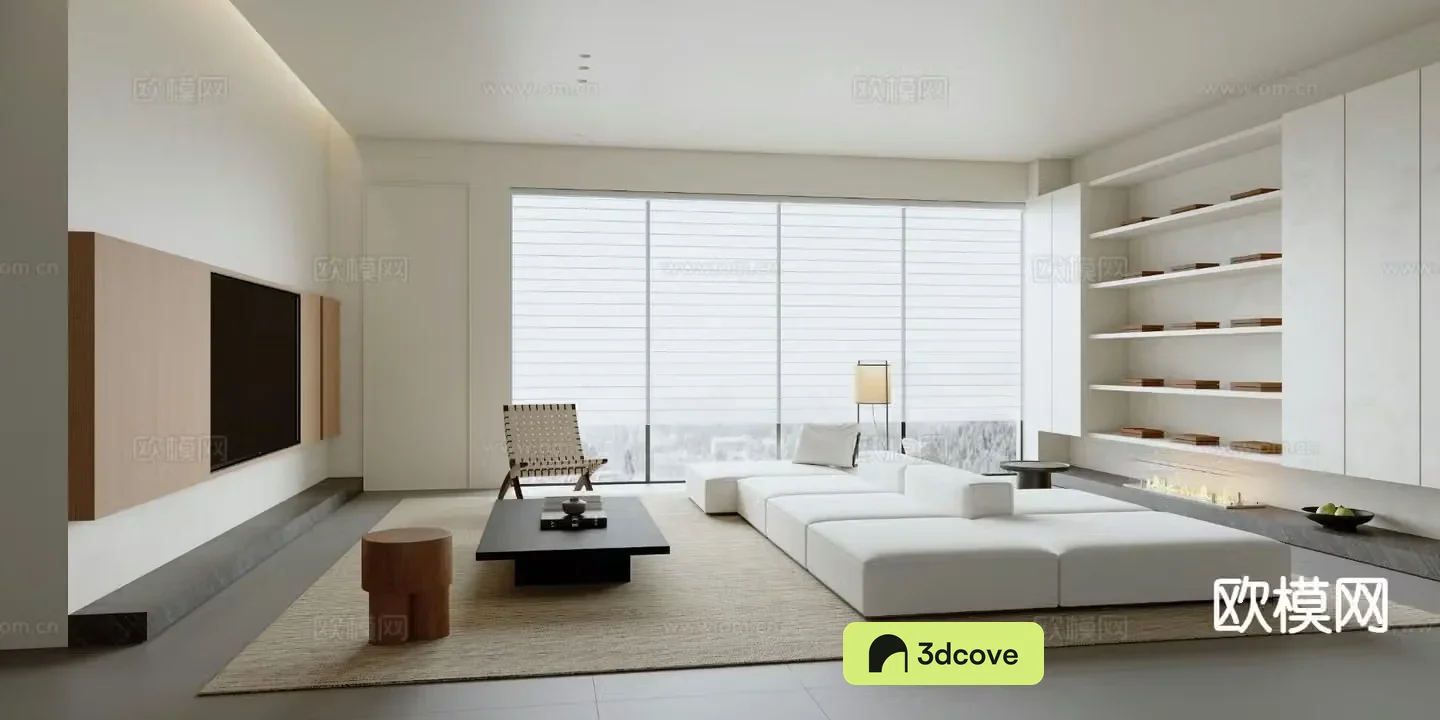 Modern minimalist living room