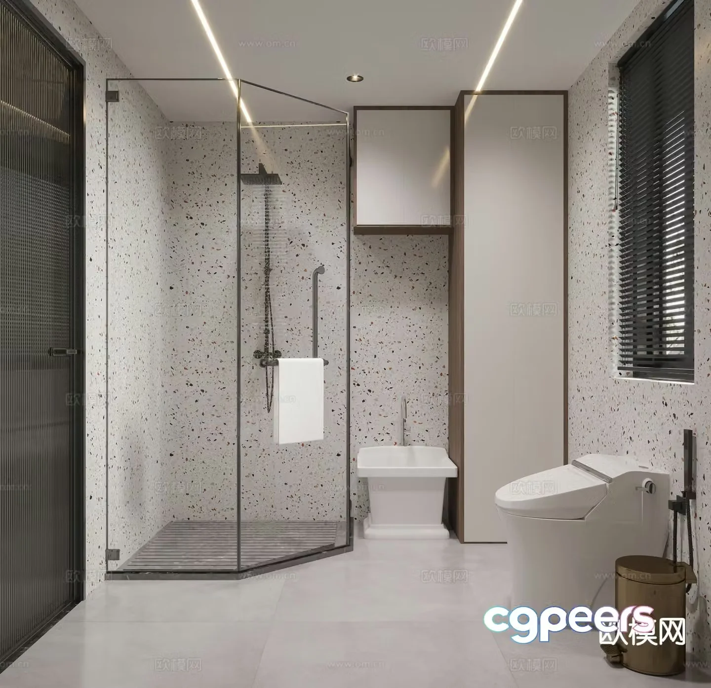 Modern bathroom bathroom 3d model