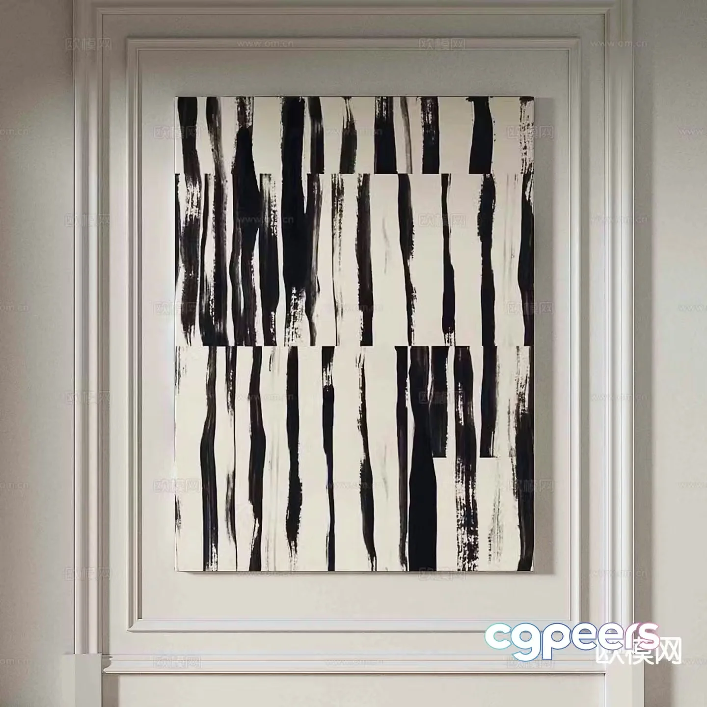 Wabi-sabi painting texture painting decorative painting hanging painting 3D model