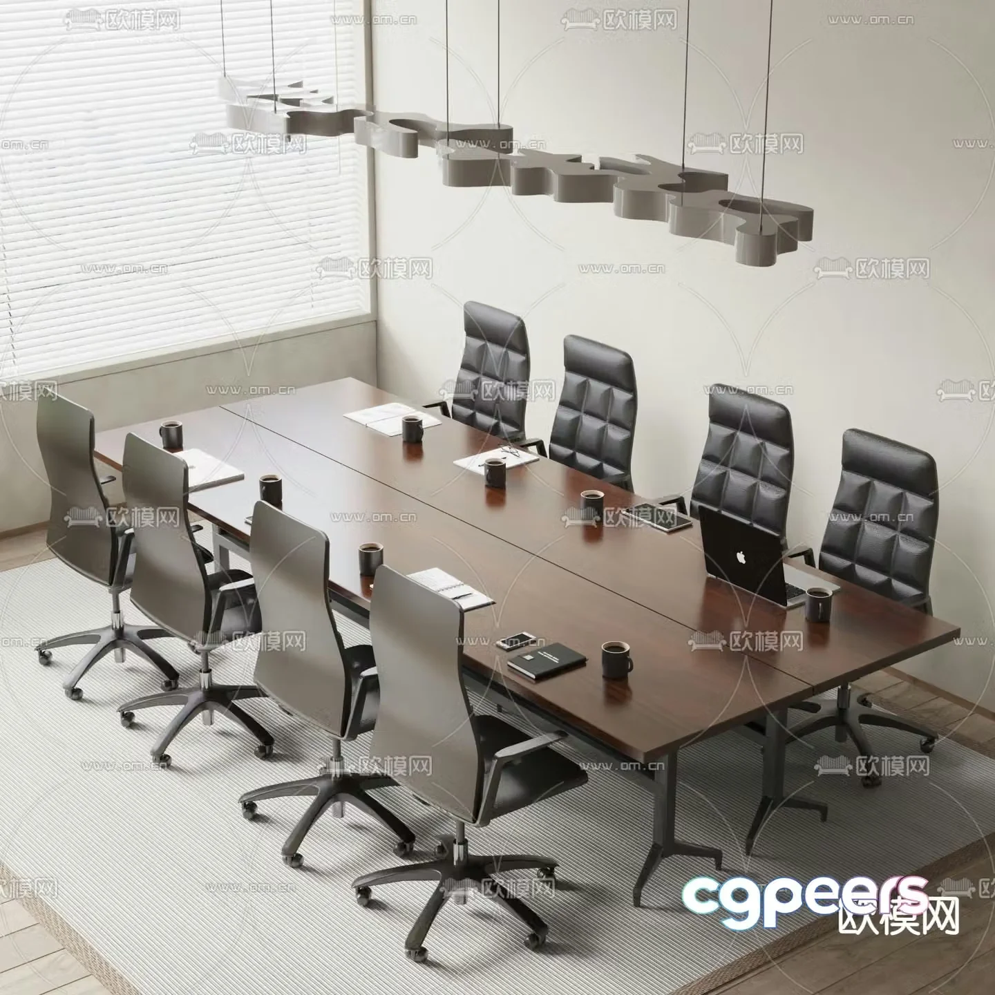 Conference tables and chairs conference table 3d model