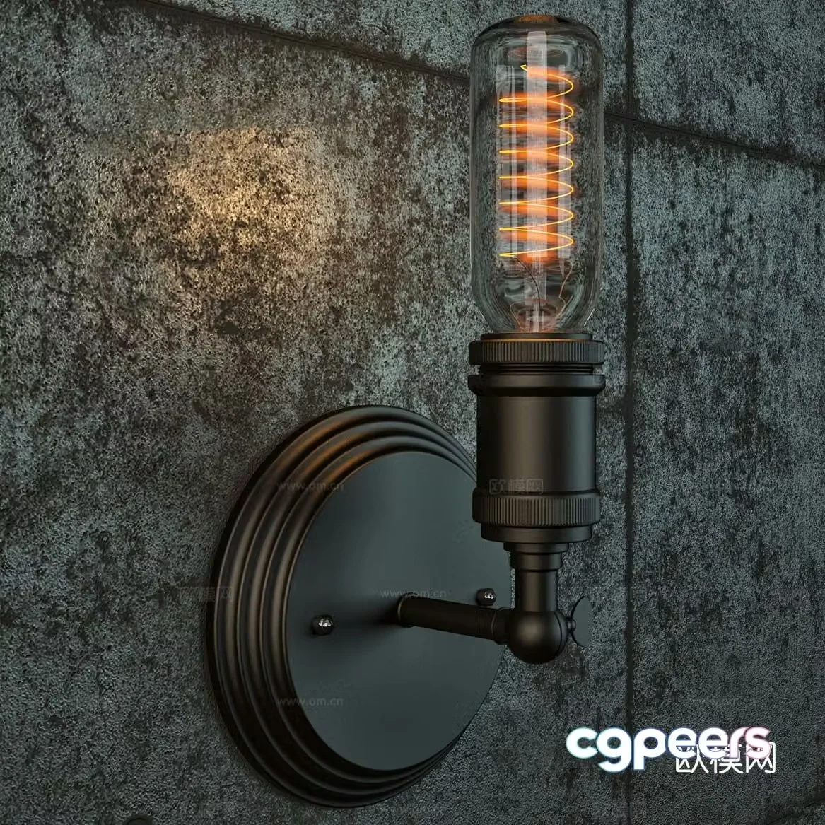 Retro wall lamp glass wall lamp 3d model