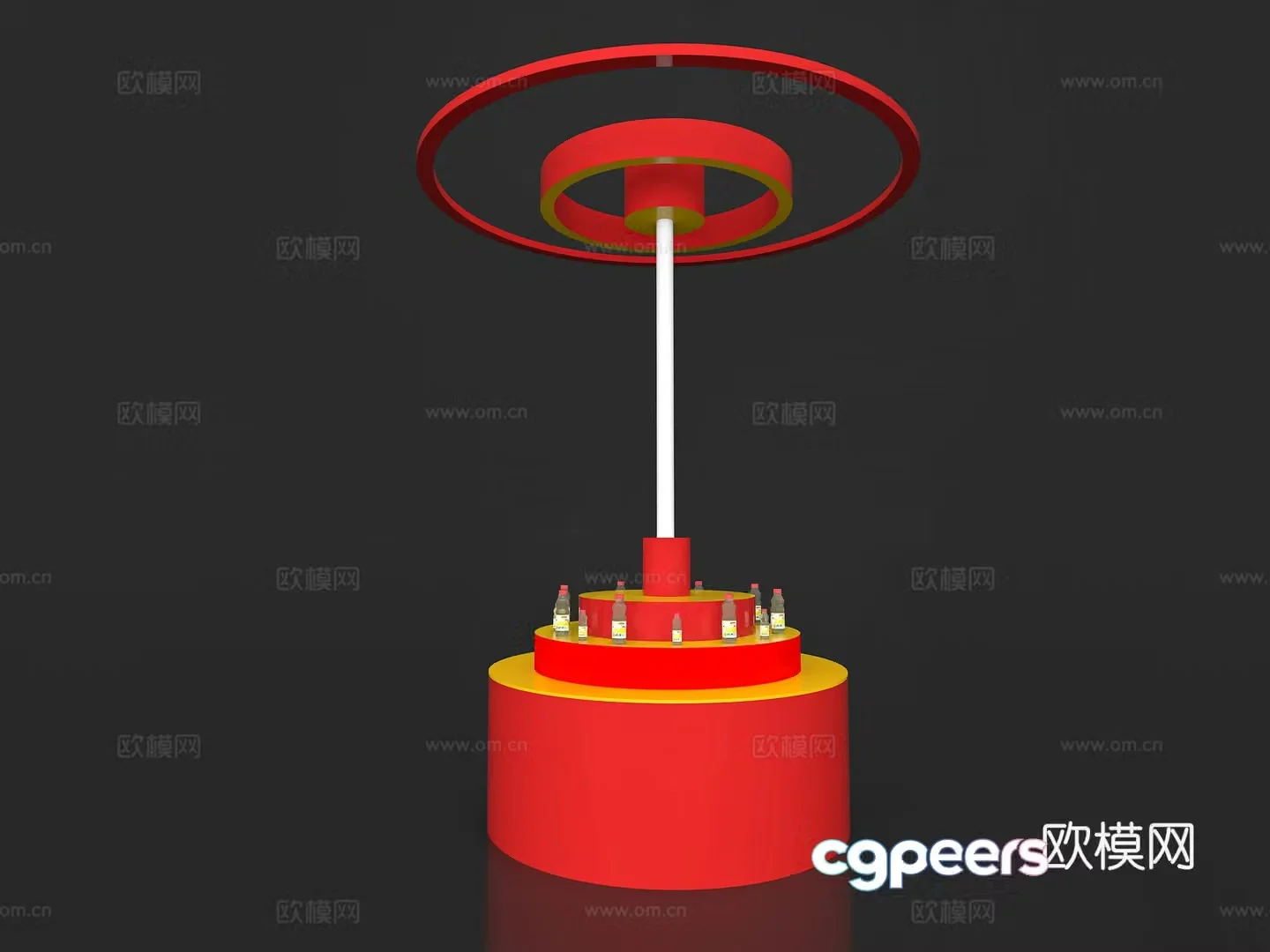 Booth Taichung Island Booth Showcase Zhongdao Showcase Zhongdao Structural Model Ring Zhongdao Round Zhongdao 3D Model