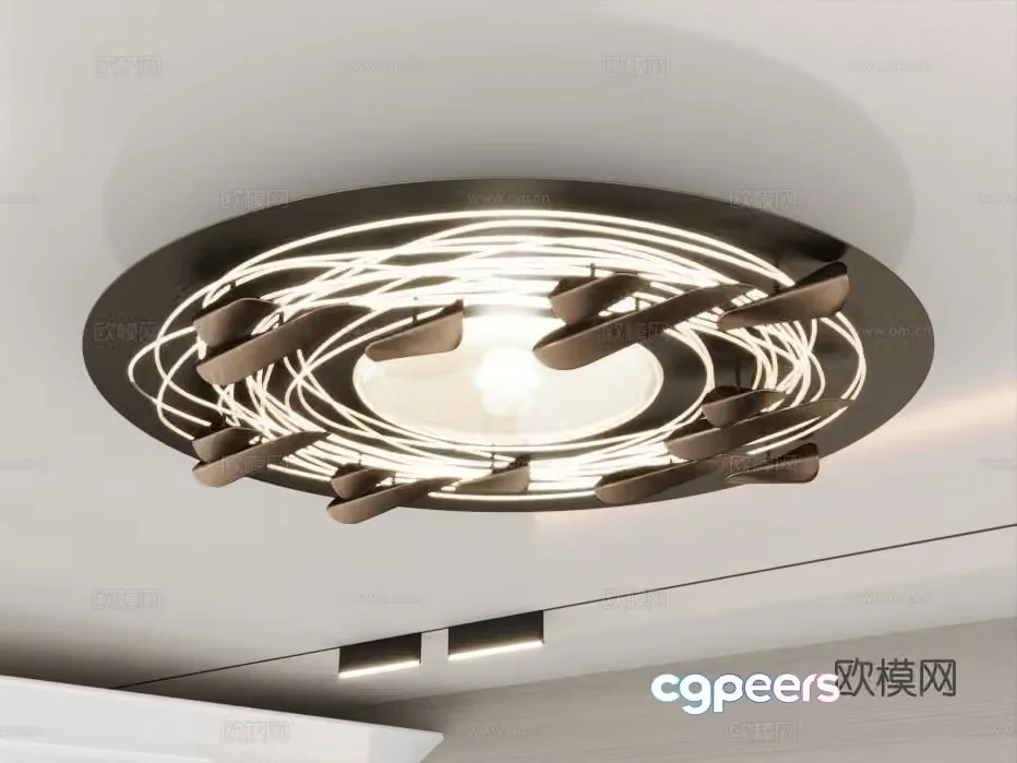 Creative ceiling lamp bedroom lamp 3d model