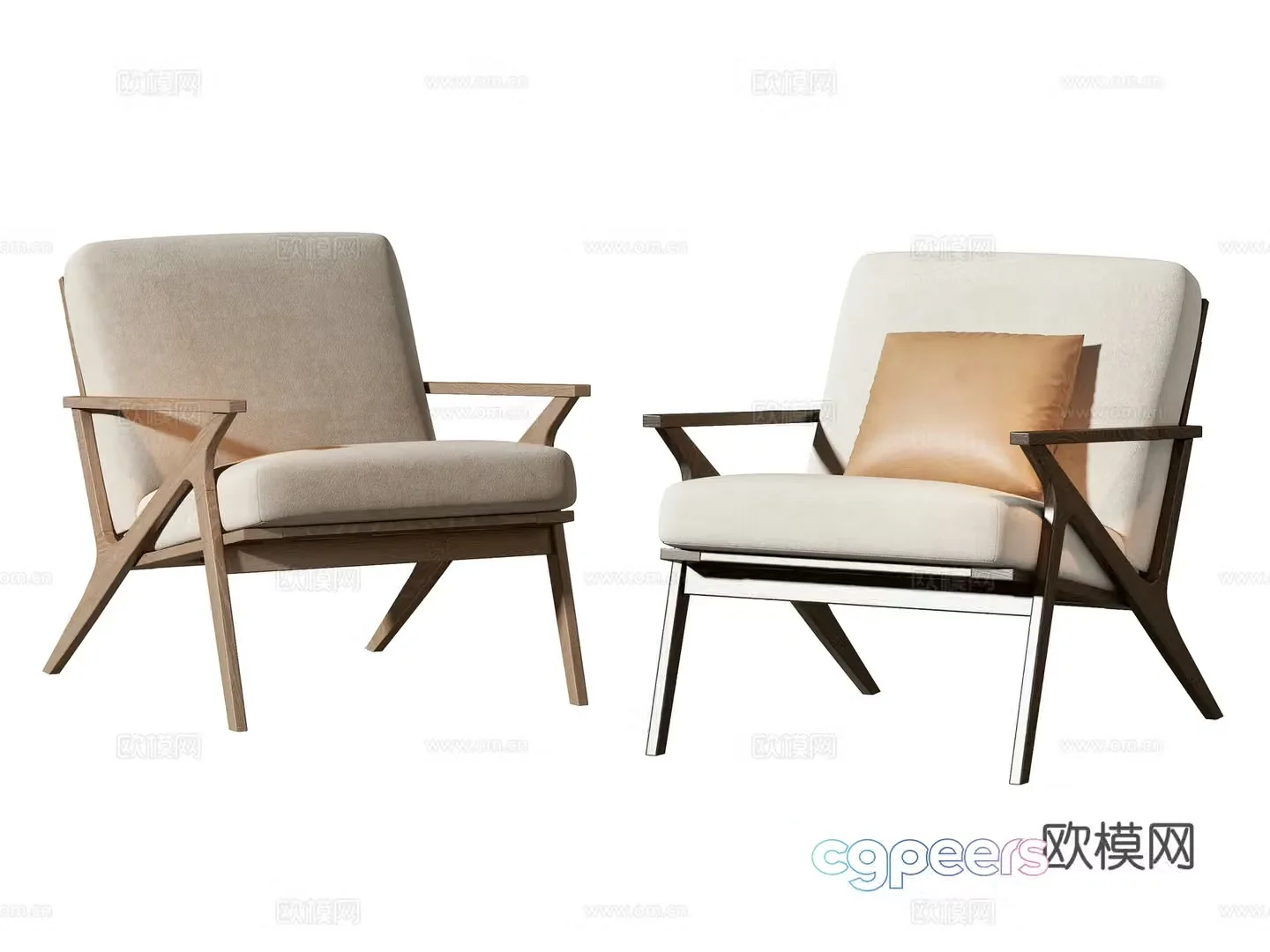 New Chinese casual chair 3D model