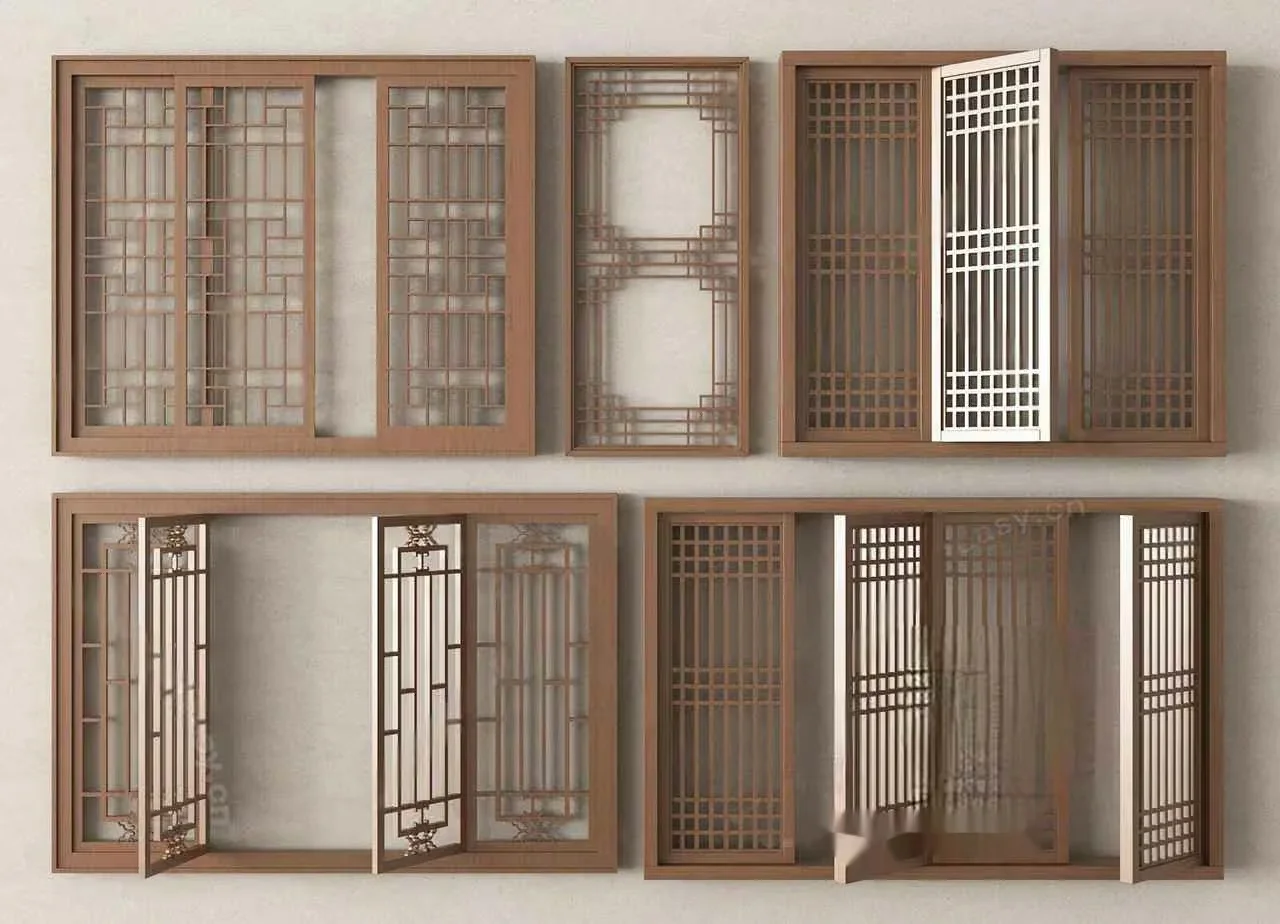 Traditional Window Screens 3D Model – 4835 – VRAY Render