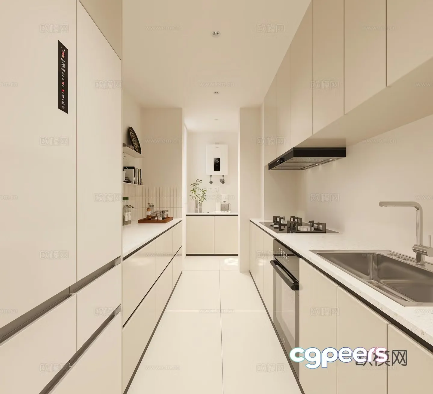 Creamy Kitchen 3d Model