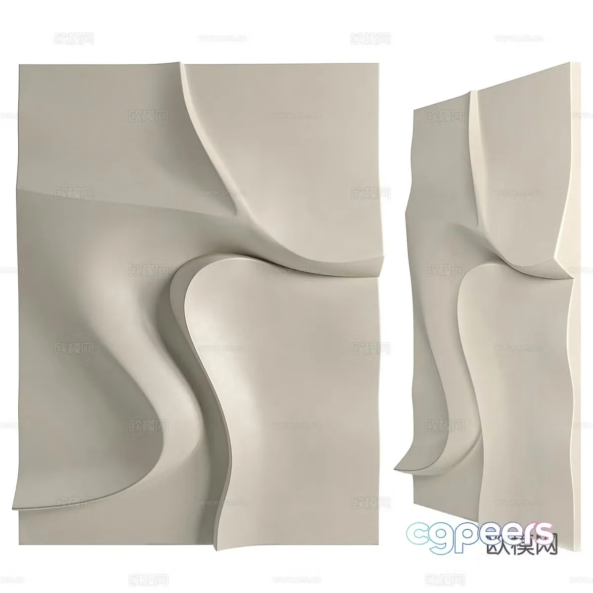 Abstract modern wall art pendant 3d model