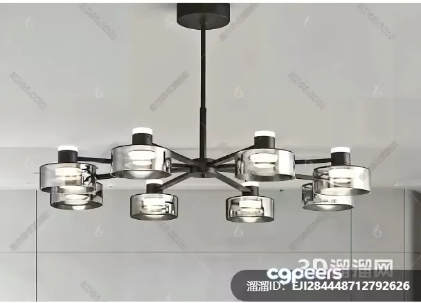 Gold Light Fixture 3D Model – 9945 – CORONA Render