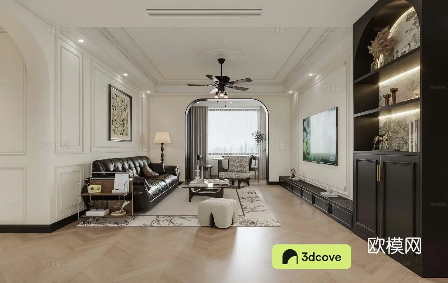 French living and dining room