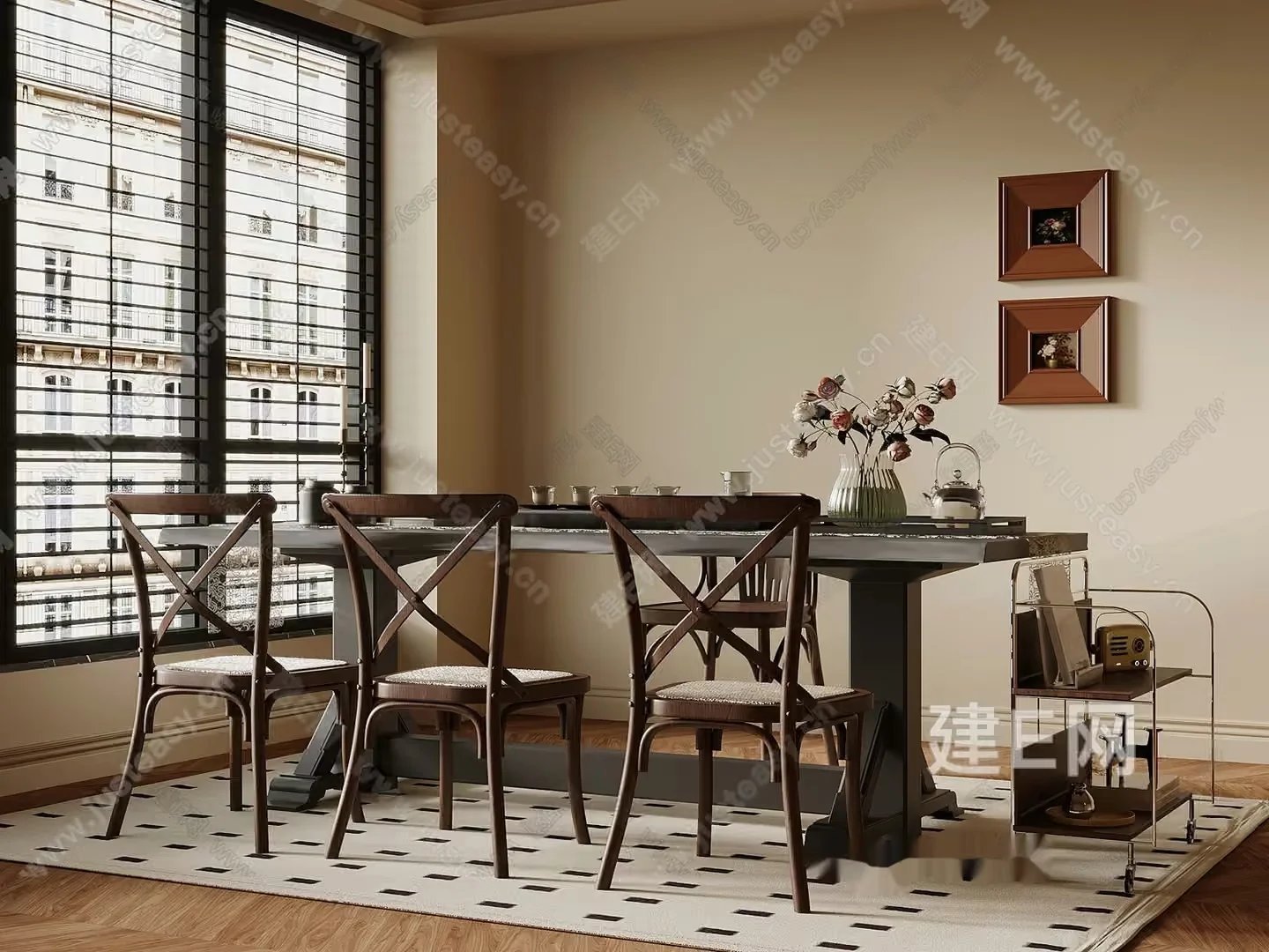 Cozy Dining Room 3D Model – 1556 – VRAY Render