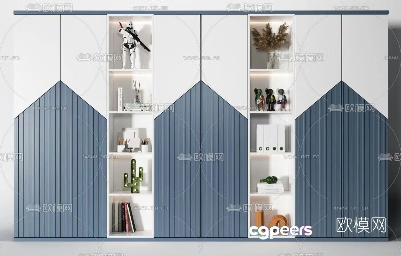 Modern multifunctional children’s wardrobe 3d model