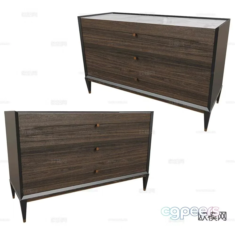 CPRN Italian style chest of drawers side cabinet 3d model
