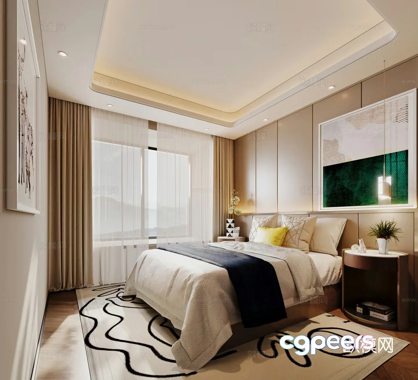 Modern bedroom 3d model