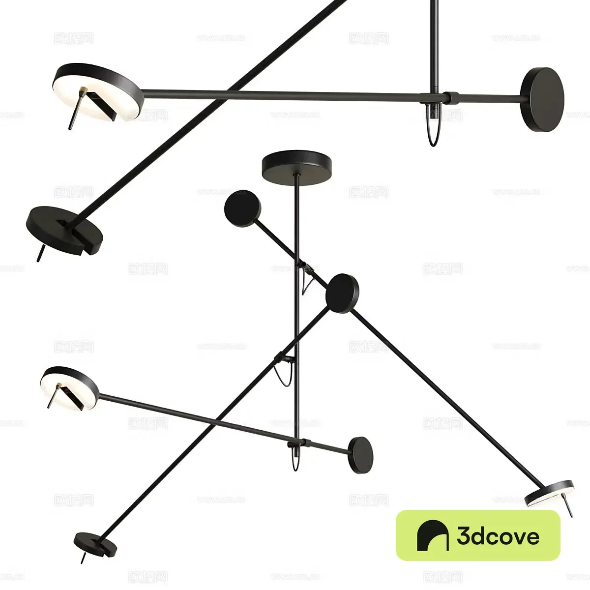 Modern Italian minimalist Lampatron Talk B chandelier