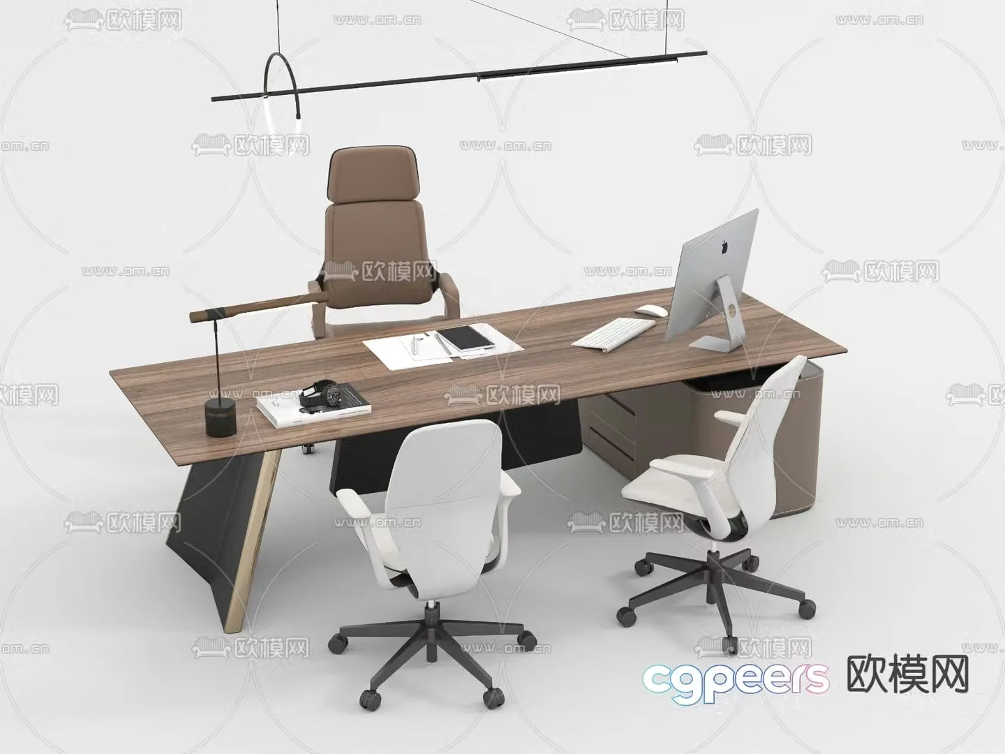Modern desk desk 3d model