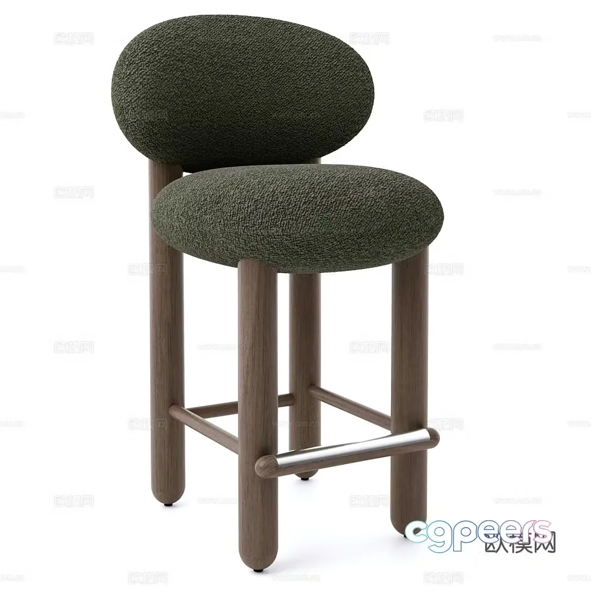Modern bar stool bar stool high stool 3d model