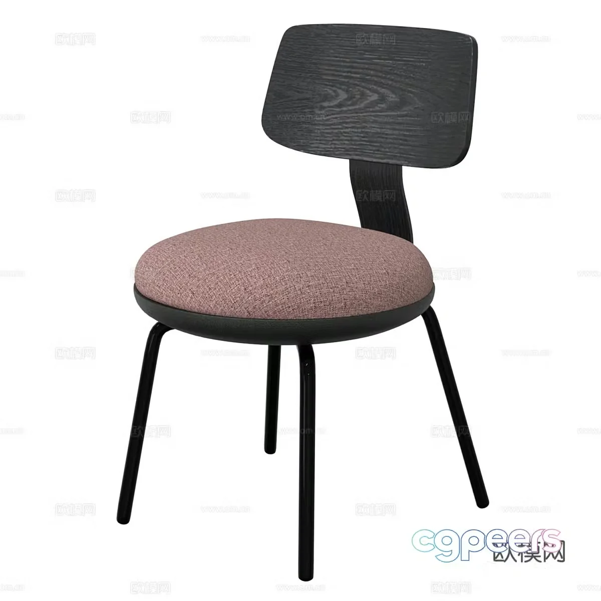 Nordic simple single chair chair simple chair casual chair stool 3d model