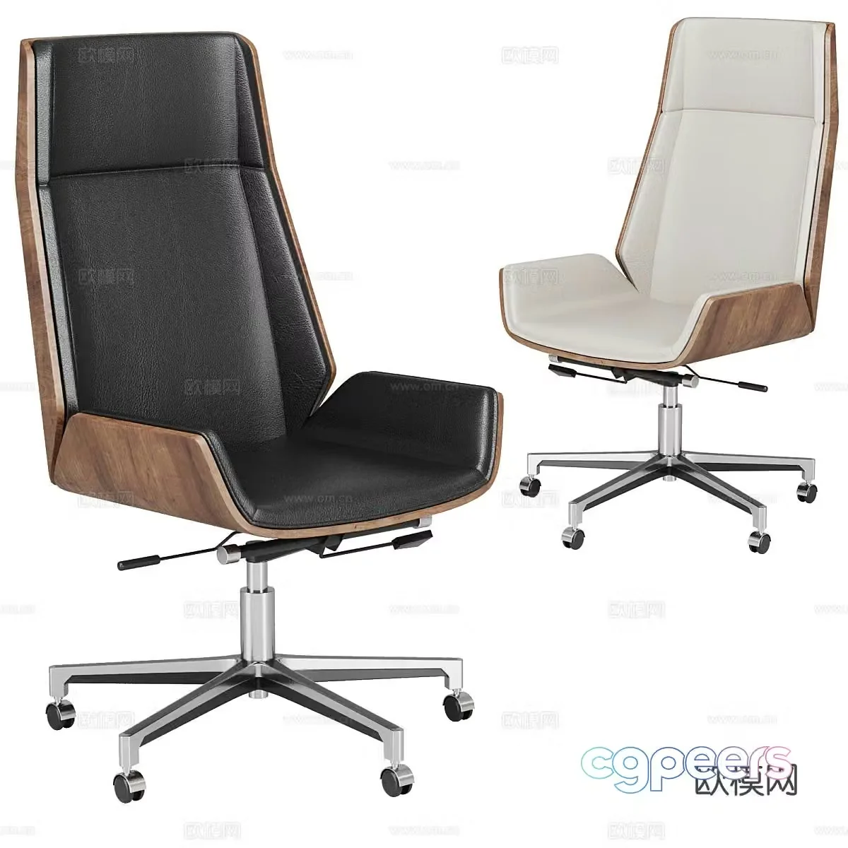 Italian office chair 3d model