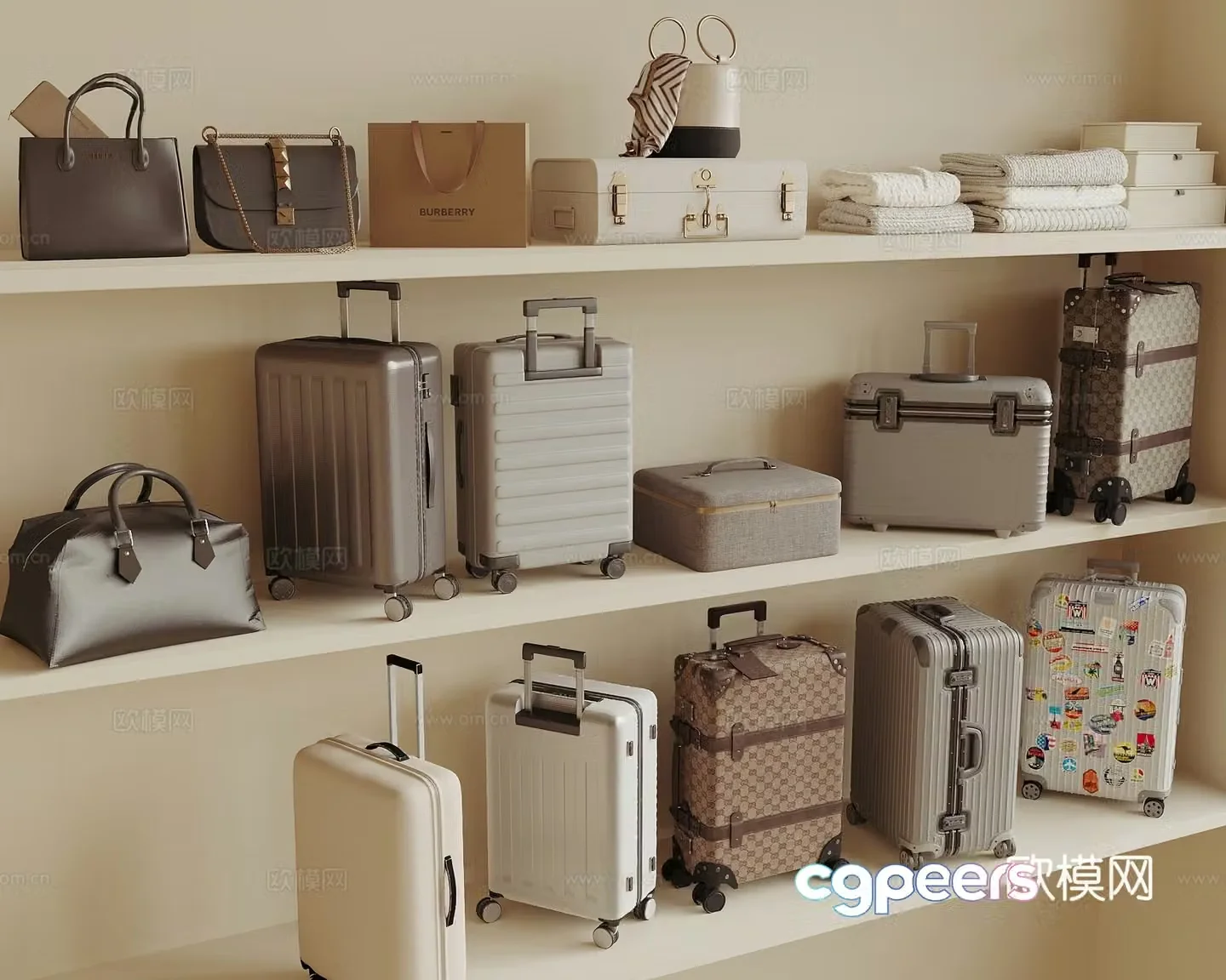 Suitcase Bag 3d Model