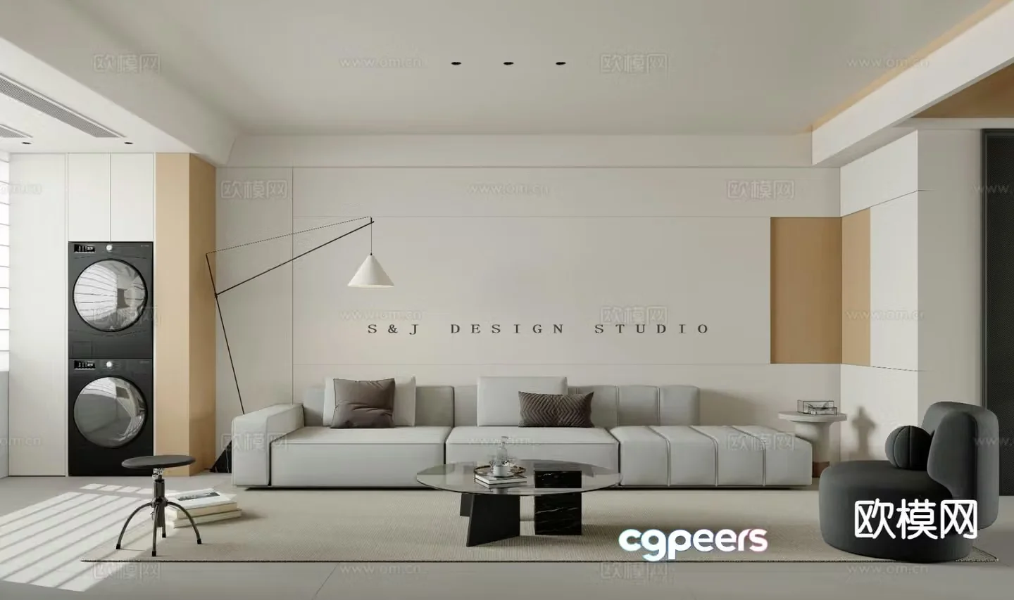 Modern living room 3d model