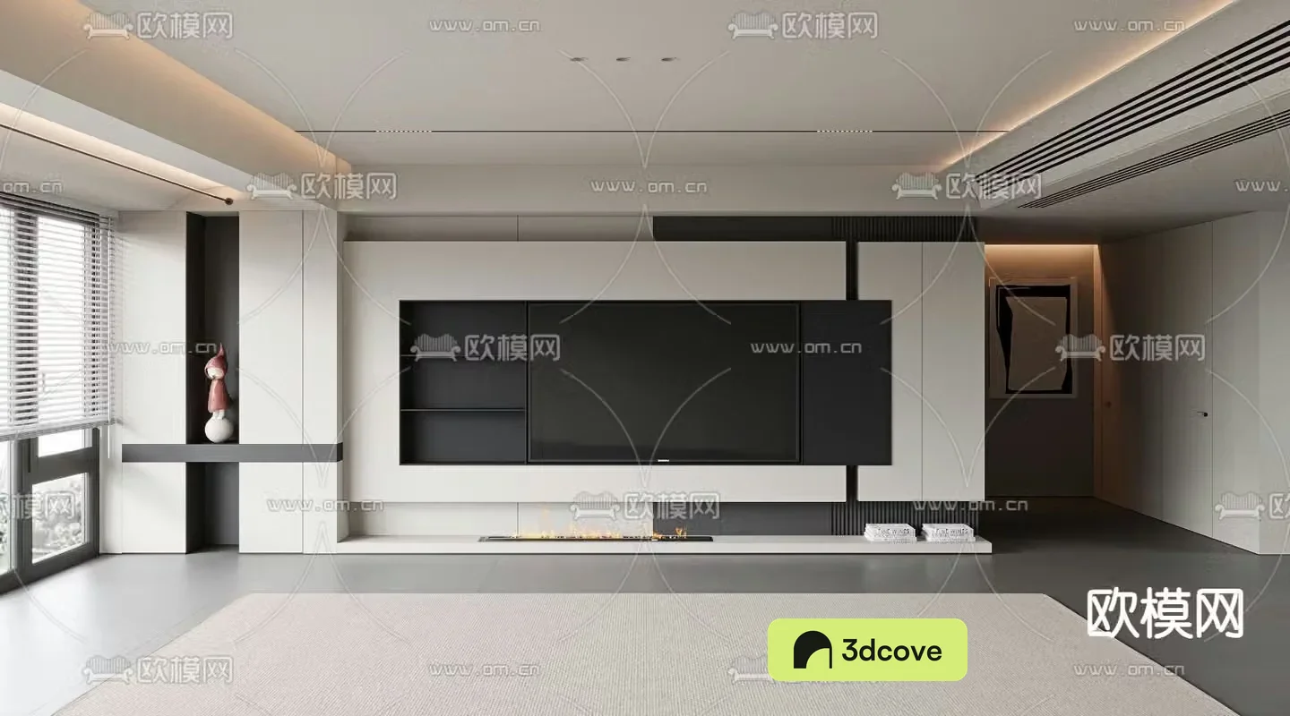 Modern TV background wall