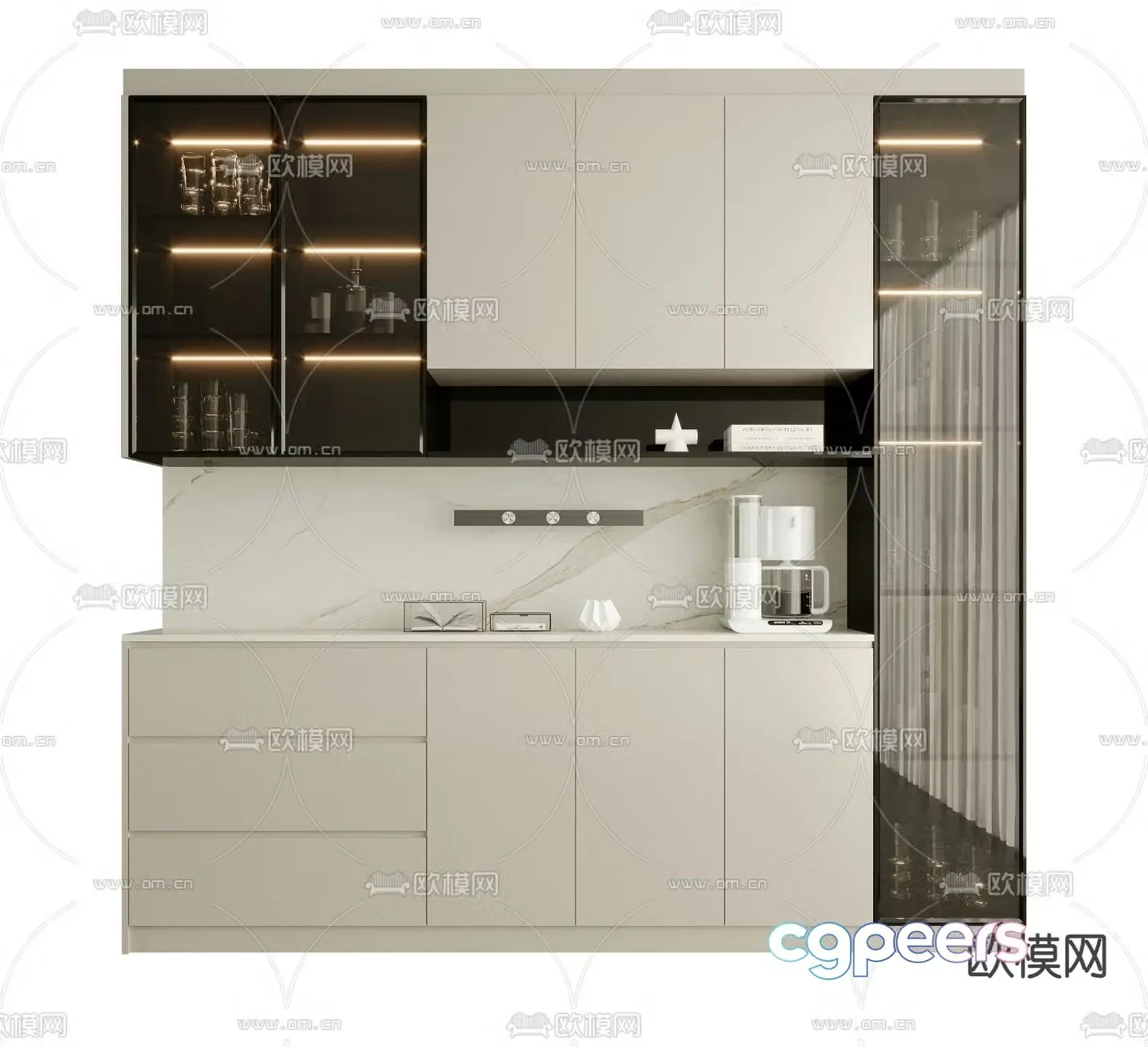Modern sideboard 3D model