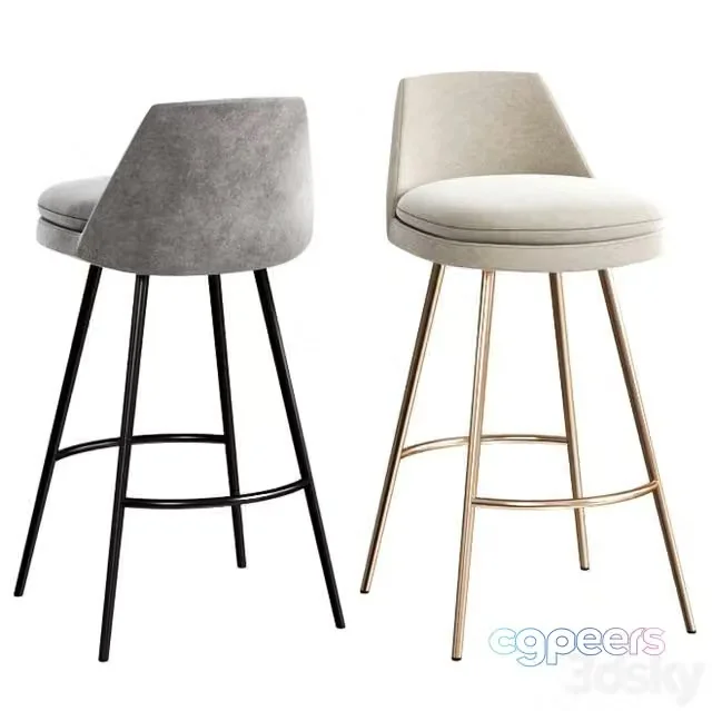 3ds Max Free – WEST ELM Finley Counter Stool