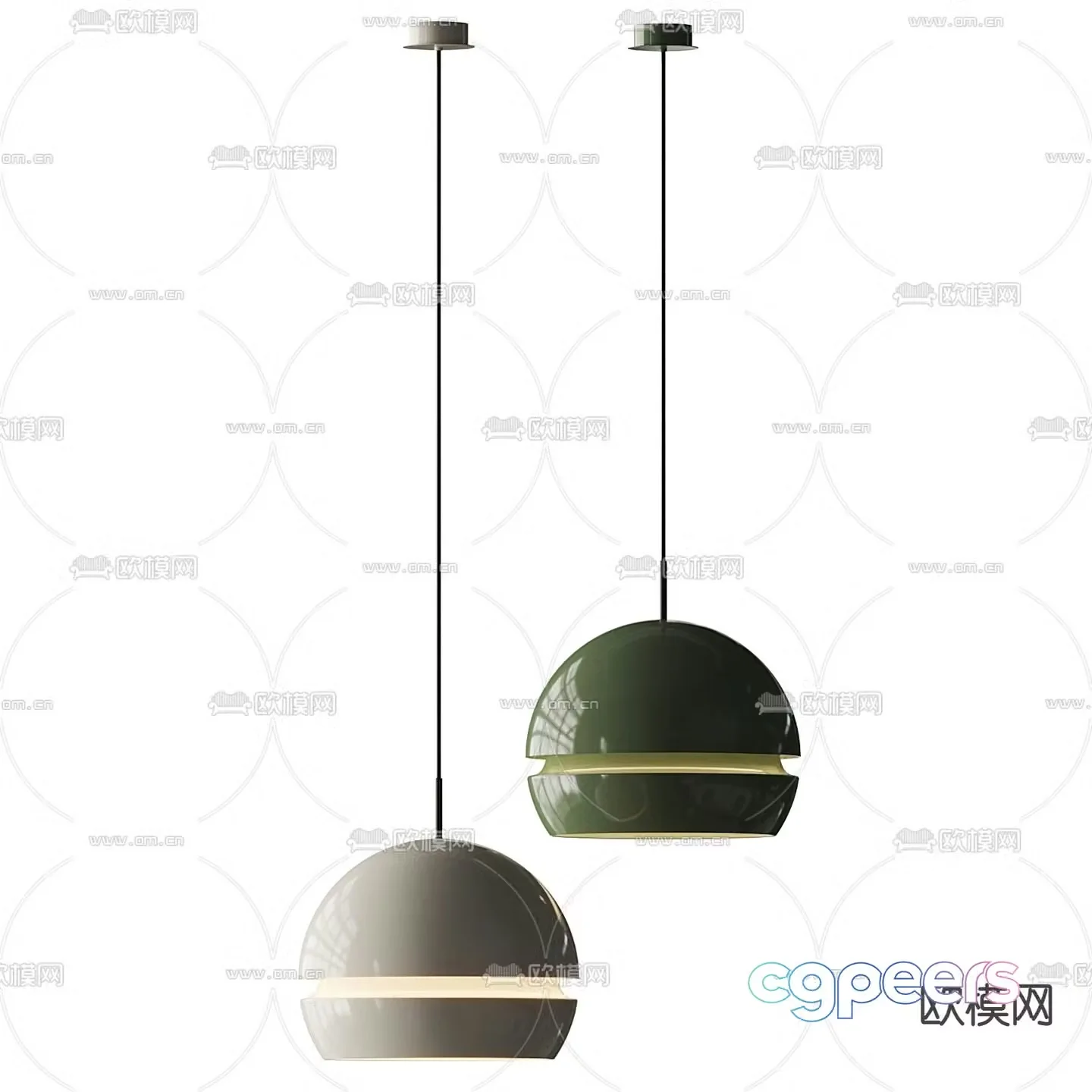 FLOS ball metal chandelier 3d model