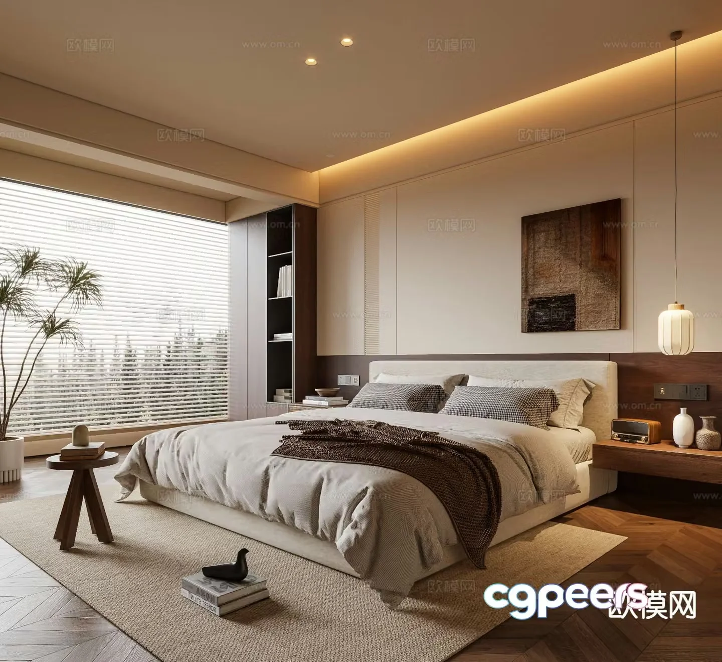 Medieval style bedroom master bedroom 3d model