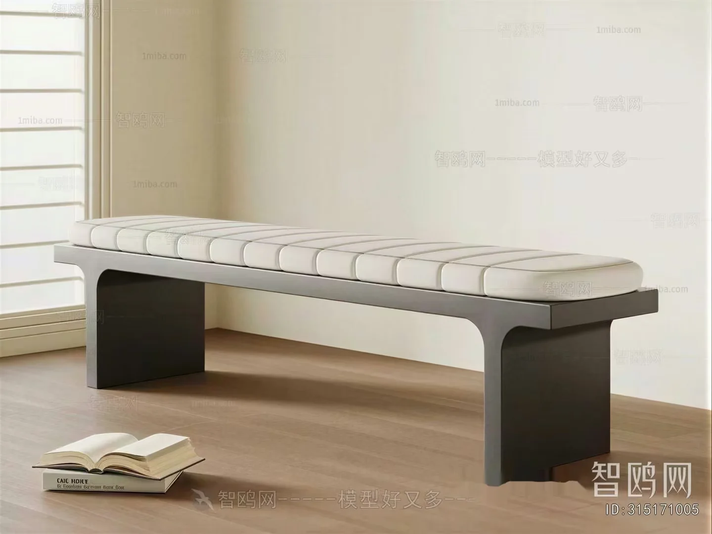 Modern Minimalist Bench 3D Model – 22380 – VRAY Render