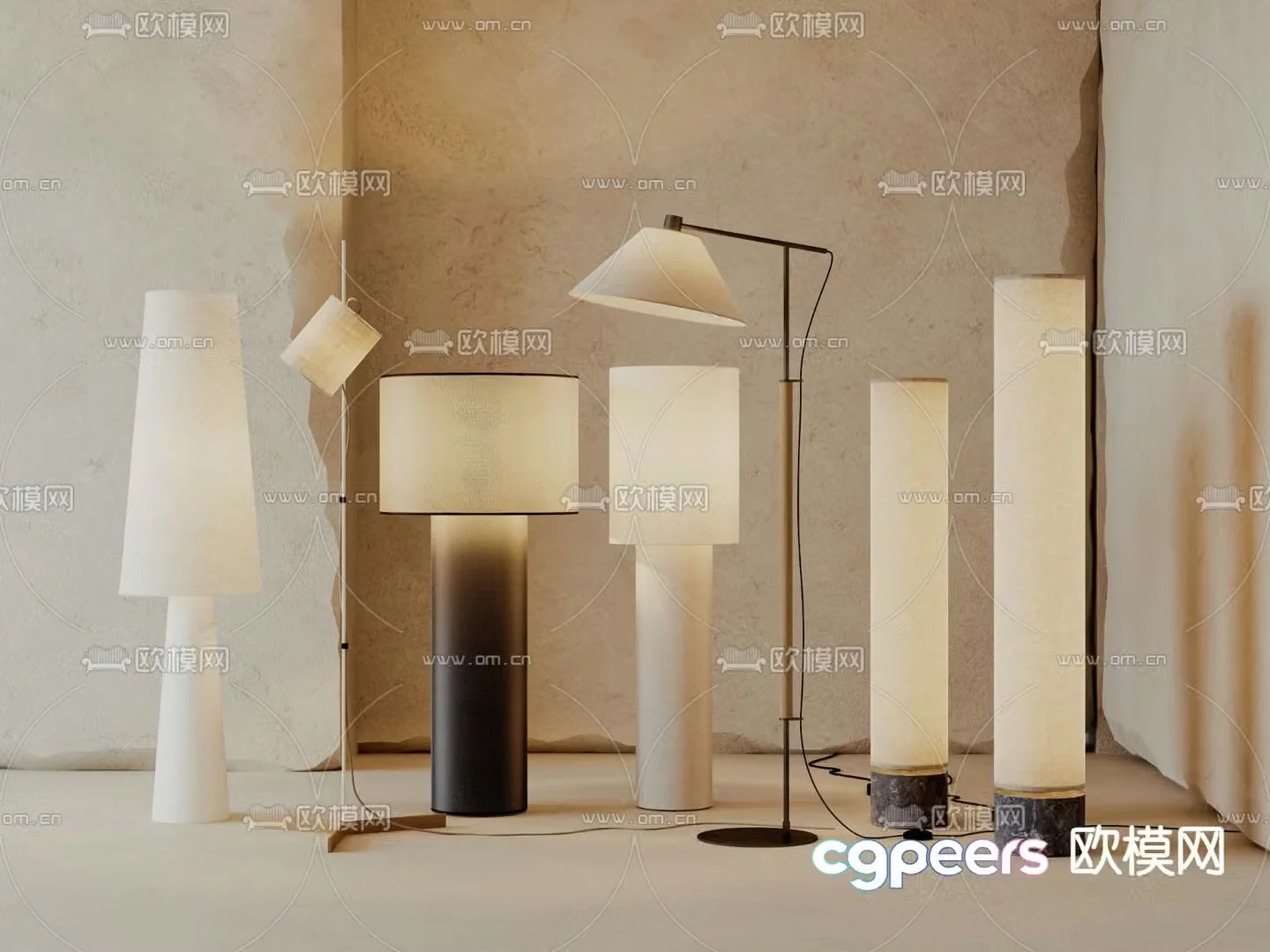 Modern floor lamp 3d model