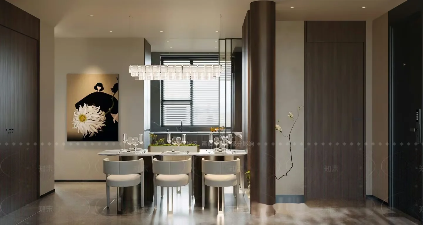 Modern Dining Room 3D Model – 18876 – VRAY Render