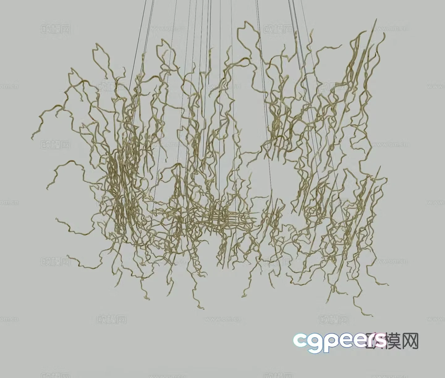 Modern Art Deco Chandelier 3d Model