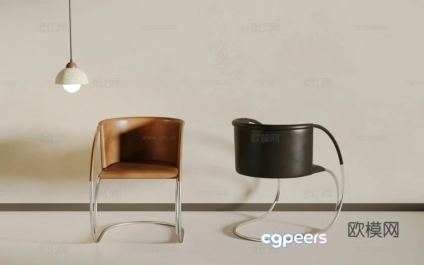 Modern single chair 3d model