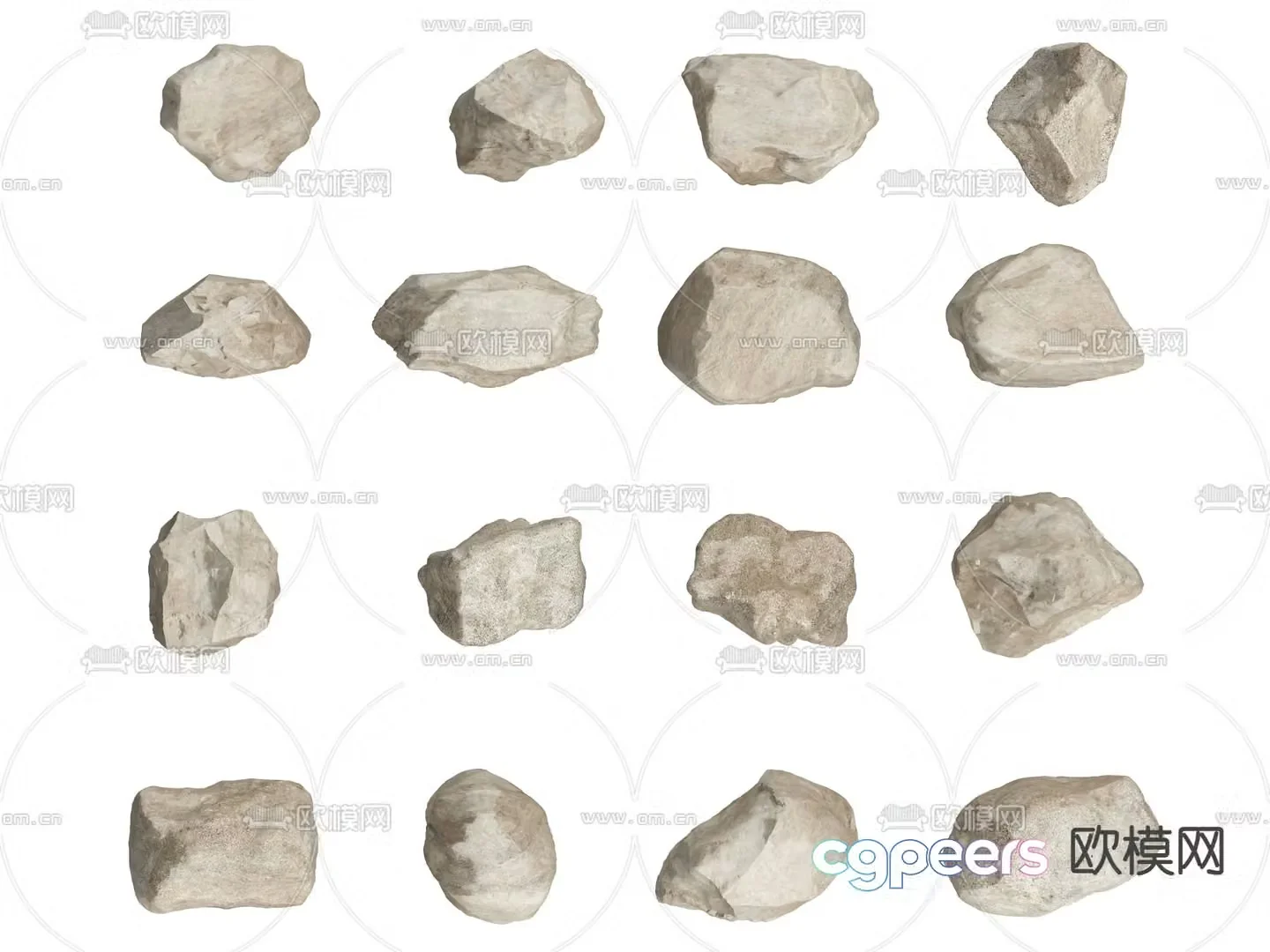 stone rock landscape stone 3d model