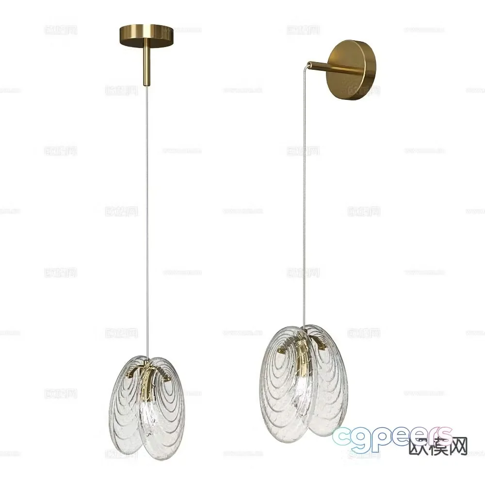 Stilfort glass chandelier 3d model