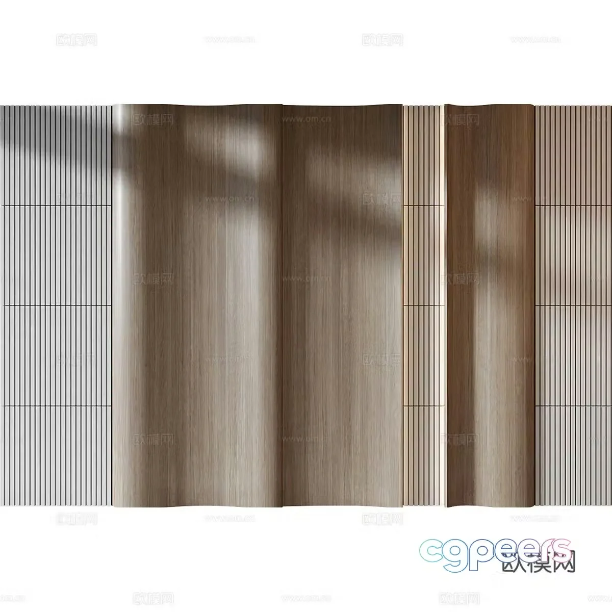 New Chinese style background wall 3d model