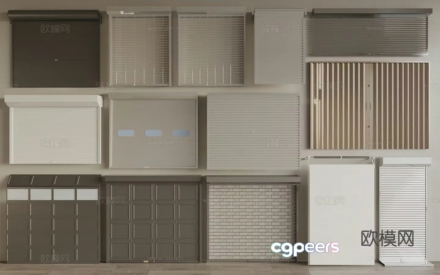 Rolling shutter door Rolling shutter door Garage door Factory warehouse door Shop rolling shutter door Stainless steel rolling shutter door 3D model