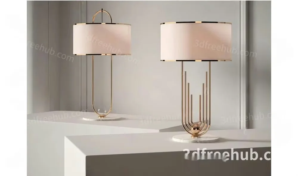 Gold Light Fixture 3D Model – 5173 – VRAY Render