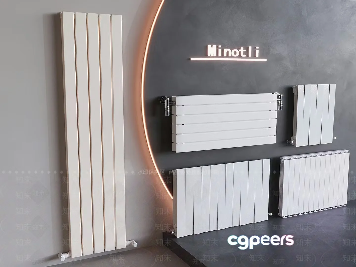 The Main Subject Is A Minotli Radiator Display 3D Model – 8641 – VRAY Render