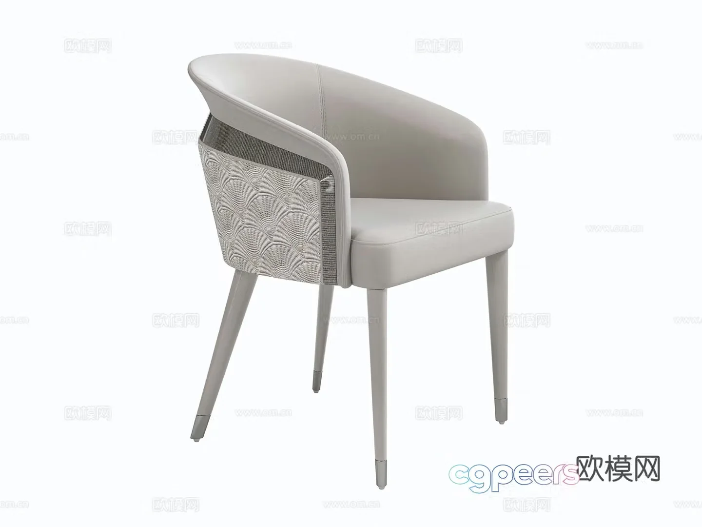 Modern chair single chair dining chair 3D model
