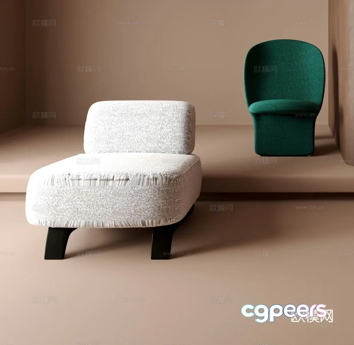 Single sofa 3d model