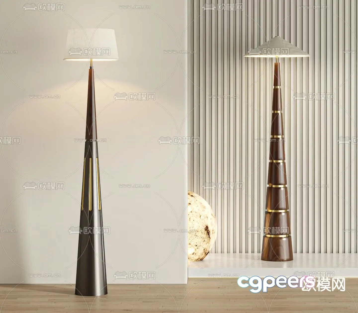 Light luxury floor lamp 3d model