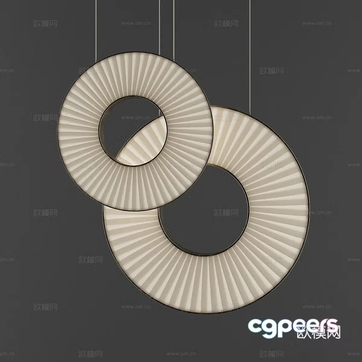 Creative chandelier Ring chandelier 3d model