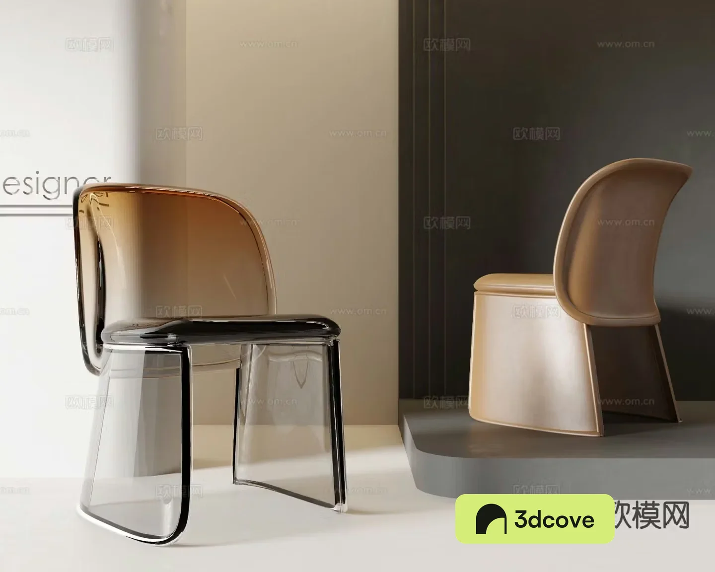 Italian chair acrylic chair single chair dining chair