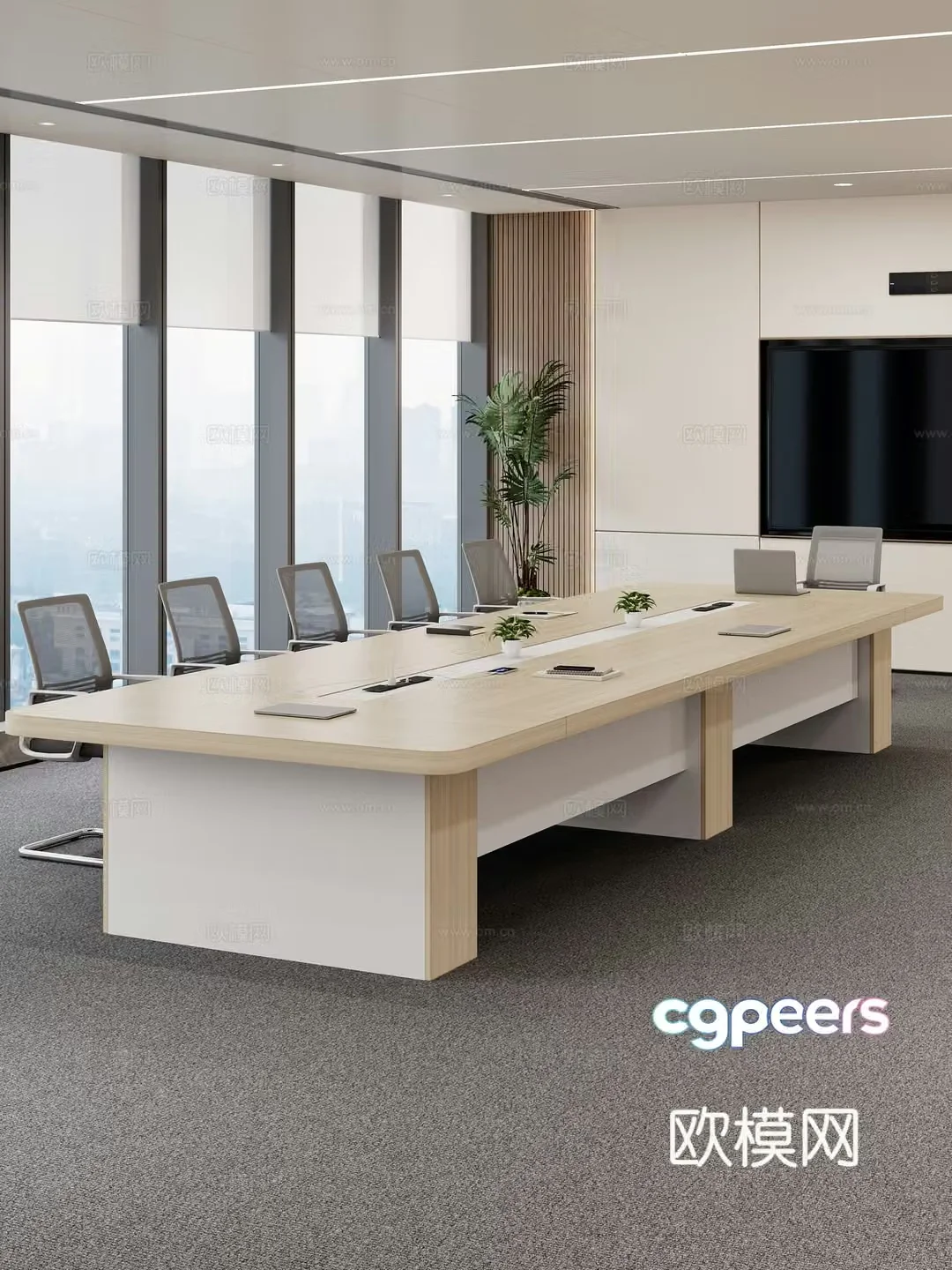 Modern conference table 3d model