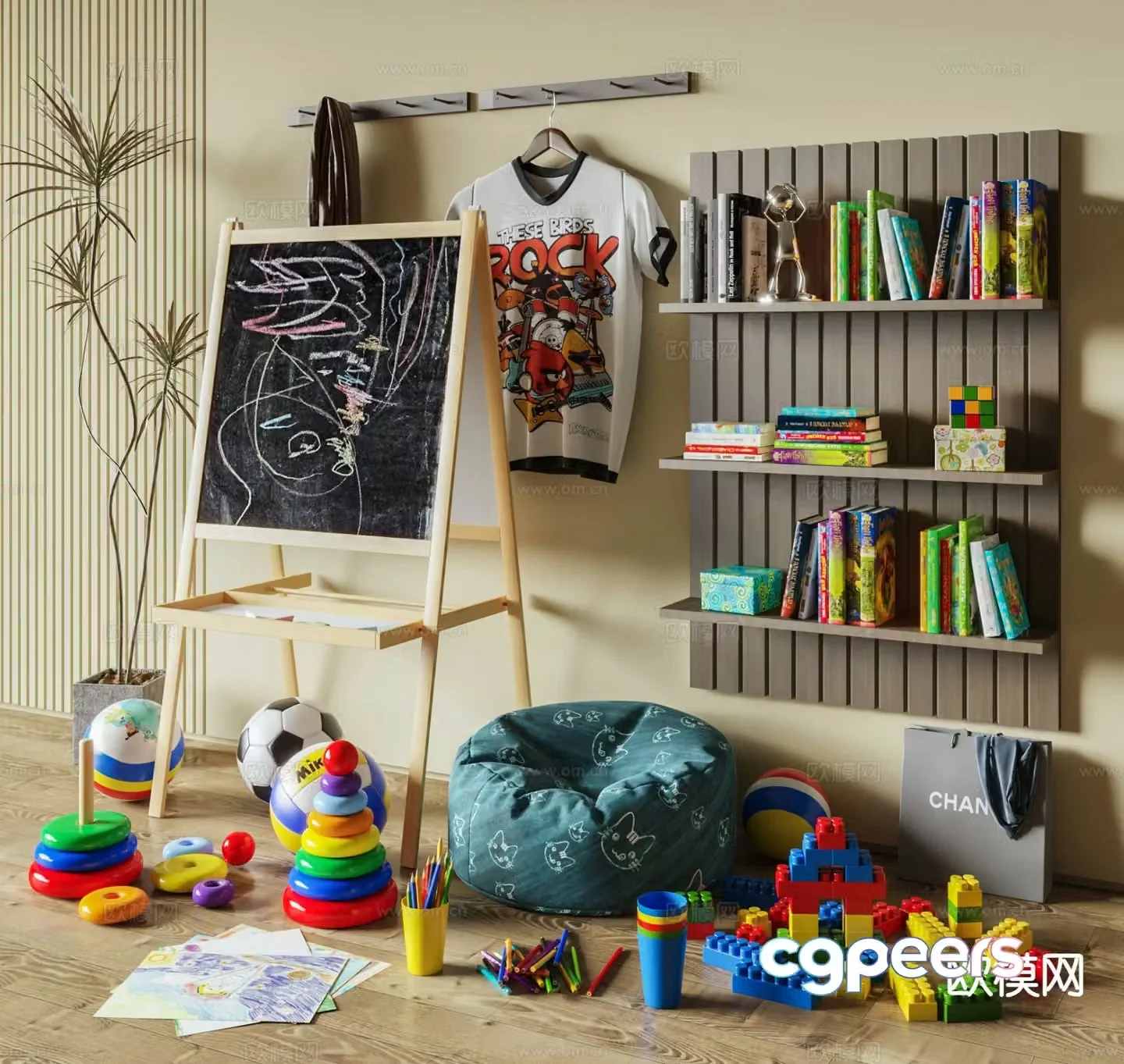 Modern children’s toys 3d model