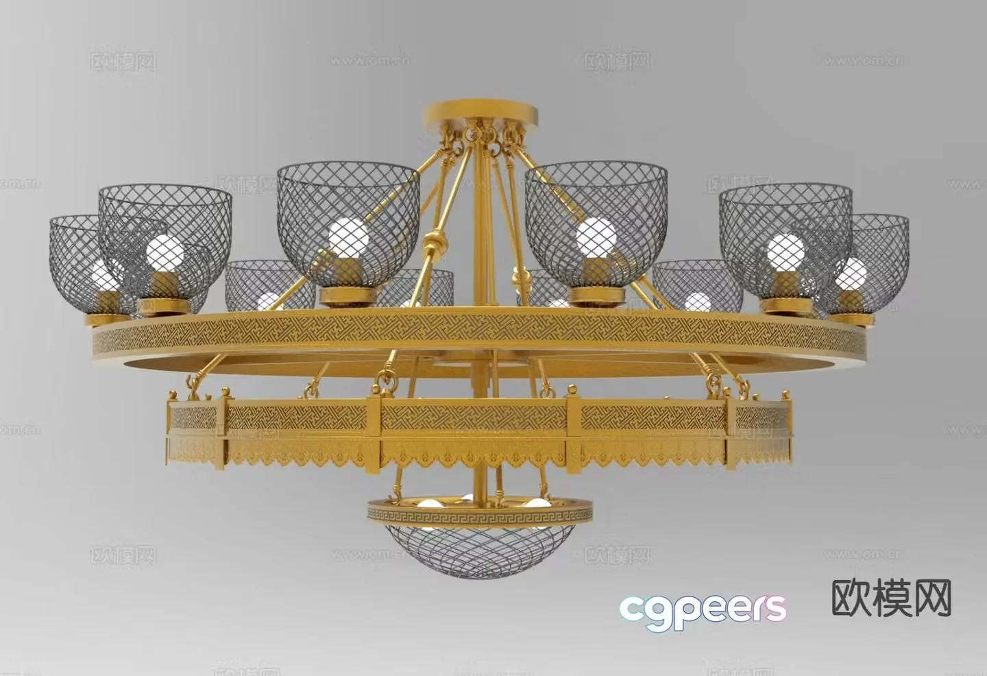 Chinese chandelier 3d model