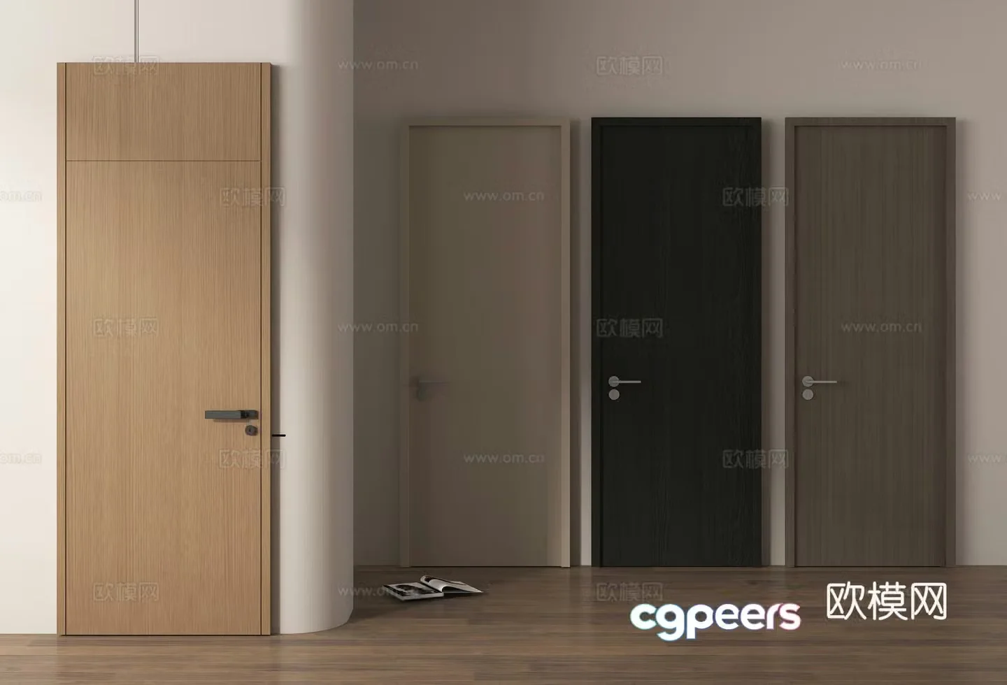 Entry door Entry door Single-open door Room door Bedroom door 3D model