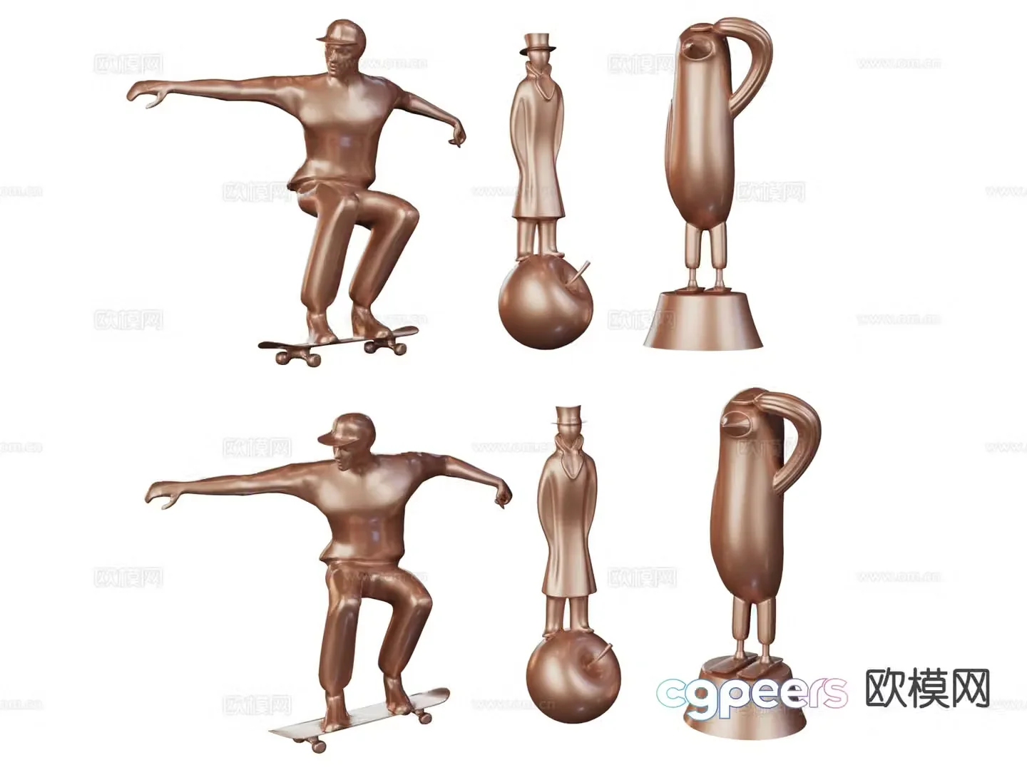 Art sculpture statue ornaments 3d model